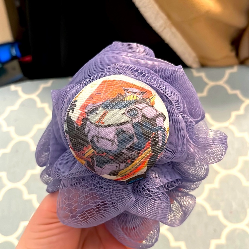 New, Never Been Used, Bath Pouf, Purple, Lightyear, Disney, Pixar